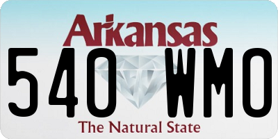 AR license plate 540WMO