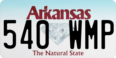 AR license plate 540WMP