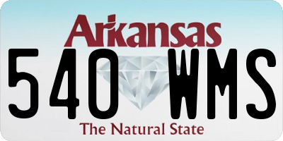 AR license plate 540WMS