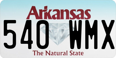 AR license plate 540WMX