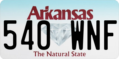 AR license plate 540WNF