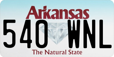 AR license plate 540WNL