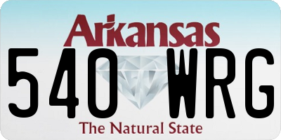 AR license plate 540WRG