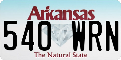 AR license plate 540WRN