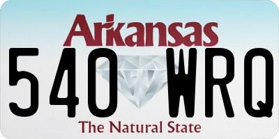 AR license plate 540WRQ