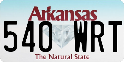 AR license plate 540WRT