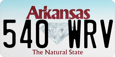 AR license plate 540WRV