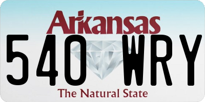 AR license plate 540WRY