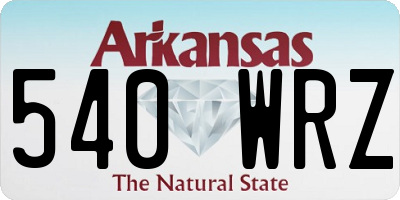 AR license plate 540WRZ