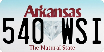 AR license plate 540WSI