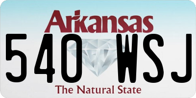 AR license plate 540WSJ