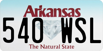 AR license plate 540WSL