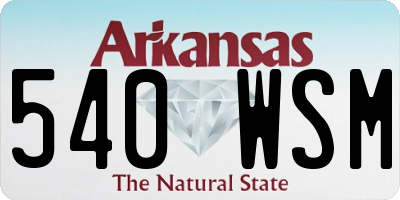 AR license plate 540WSM