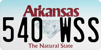 AR license plate 540WSS