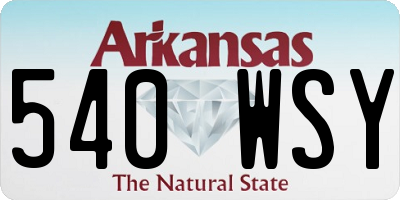 AR license plate 540WSY