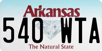 AR license plate 540WTA