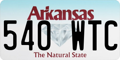 AR license plate 540WTC