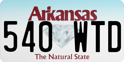 AR license plate 540WTD