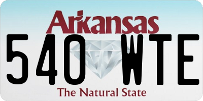 AR license plate 540WTE