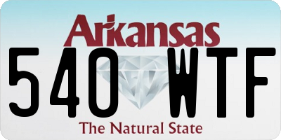 AR license plate 540WTF