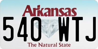 AR license plate 540WTJ