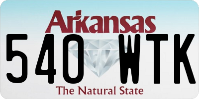 AR license plate 540WTK