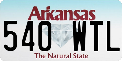 AR license plate 540WTL