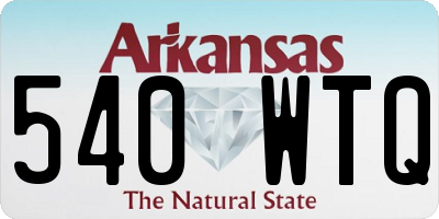 AR license plate 540WTQ