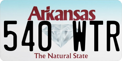 AR license plate 540WTR
