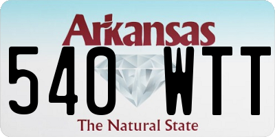 AR license plate 540WTT