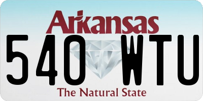 AR license plate 540WTU