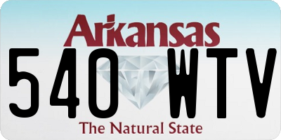 AR license plate 540WTV