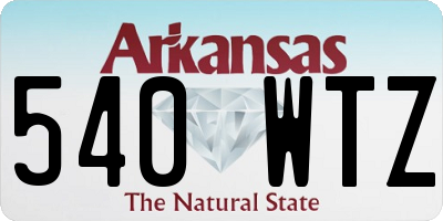 AR license plate 540WTZ