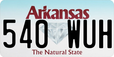 AR license plate 540WUH