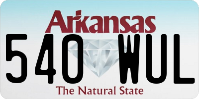 AR license plate 540WUL