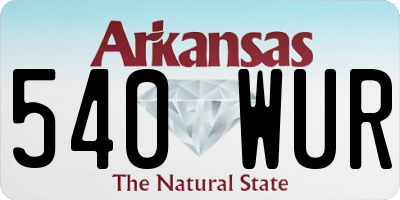 AR license plate 540WUR