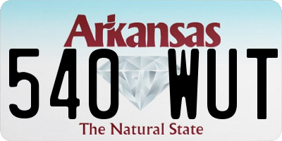 AR license plate 540WUT