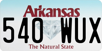 AR license plate 540WUX