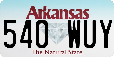 AR license plate 540WUY