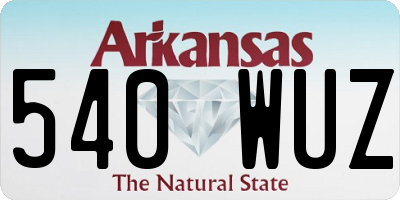 AR license plate 540WUZ