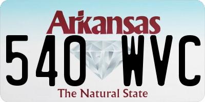 AR license plate 540WVC