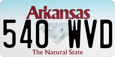 AR license plate 540WVD
