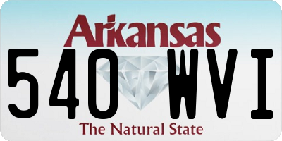 AR license plate 540WVI