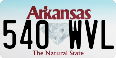 AR license plate 540WVL