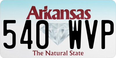 AR license plate 540WVP