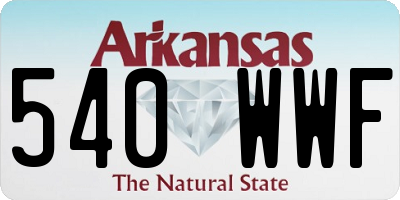 AR license plate 540WWF