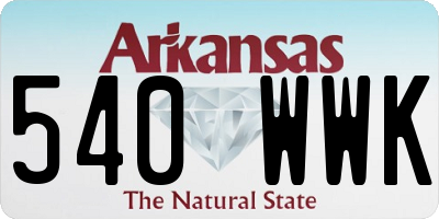 AR license plate 540WWK