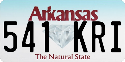 AR license plate 541KRI