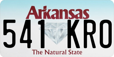 AR license plate 541KRO