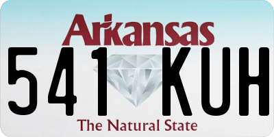 AR license plate 541KUH